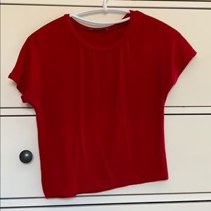 Red Zara crop top